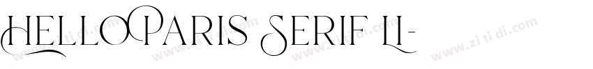 Hello Paris Serif Li字体转换